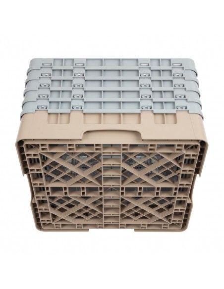 Casier à verres 16 compartiments Camrack Cambro beige hauteur max 257mm