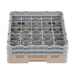 Casier à verres 25 compartiments Camrack Cambro beige hauteur max 133mm 2