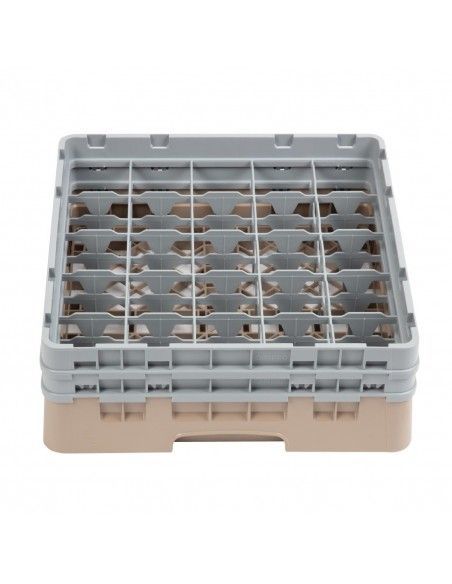 Casier à verres 25 compartiments Camrack Cambro beige hauteur max 133mm