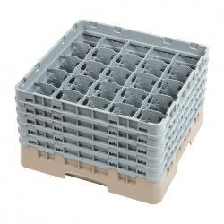 Casier à verres 25 compartiments Camrack Cambro beige hauteur max 257mm