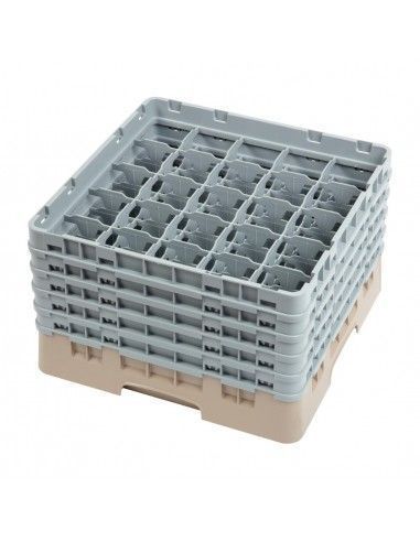 Casier à verres 25 compartiments Camrack Cambro beige hauteur max 257mm
