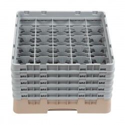 Casier à verres 25 compartiments Camrack Cambro beige hauteur max 257mm 2