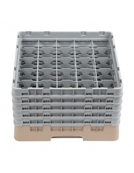 Casier à verres 25 compartiments Camrack Cambro beige hauteur max 257mm