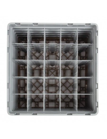 Casier à verres 25 compartiments Camrack Cambro beige hauteur max 257mm
