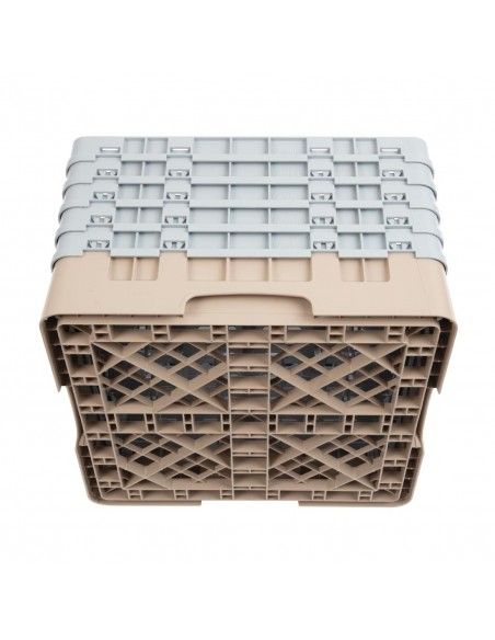 Casier à verres 25 compartiments Camrack Cambro beige hauteur max 257mm