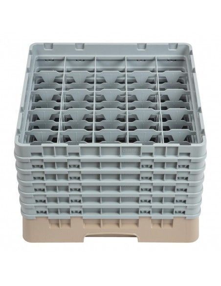 Casier à verres 25 compartiments Camrack Cambro beige hauteur max 298mm