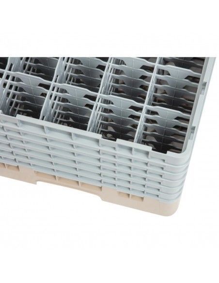 Casier à verres 25 compartiments Camrack Cambro beige hauteur max 298mm