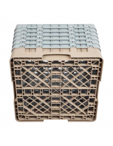 Casier à verres 25 compartiments Camrack Cambro beige hauteur max 298mm