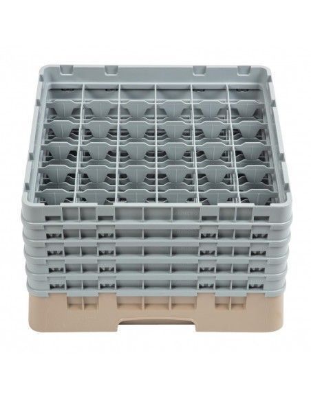 Casier à verres 36 compartiments Camrack Cambro beige hauteur max 257mm