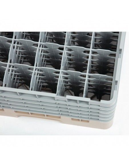 Casier à verres 36 compartiments Camrack Cambro beige hauteur max 257mm