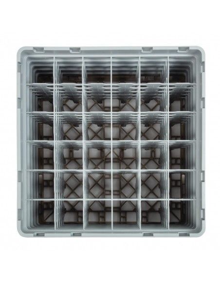 Casier à verres 36 compartiments Camrack Cambro beige hauteur max 257mm