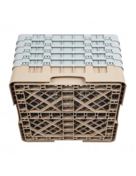 Casier à verres 36 compartiments Camrack Cambro beige hauteur max 257mm