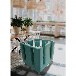 Chariot à vaisselle réglable compact Cambro bleu ardoise 2