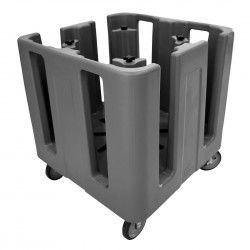 Chariot à vaisselle réglable compact Cambro noir