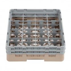 Casier à verres 16 compartiments Camrack Cambro beige hauteur max 133mm 2