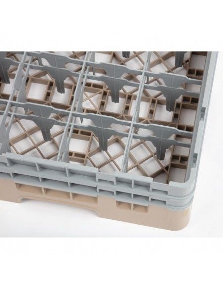 Casier à verres 16 compartiments Camrack Cambro beige hauteur max 133mm