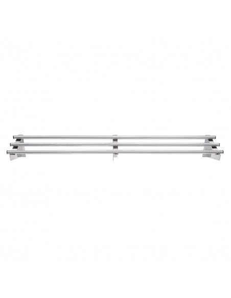 Etagère murale tubulaire Vogue acier inoxydable 1500mm
