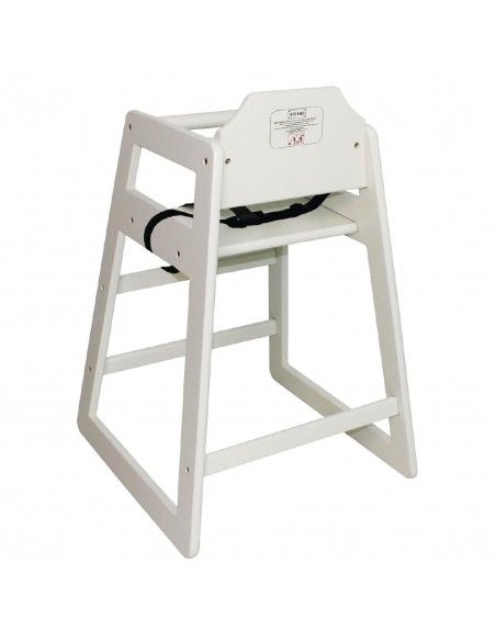Chaise haute en bois blanche Bolero