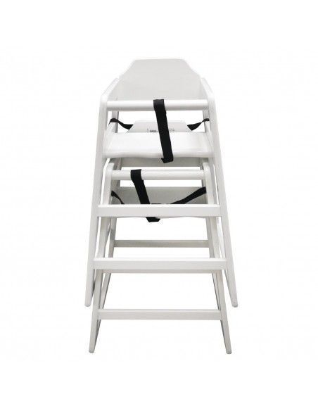 Chaise haute en bois blanche Bolero