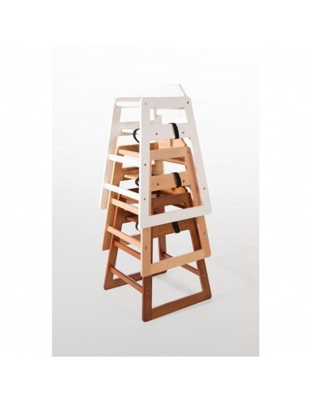 Chaise haute en bois blanche Bolero