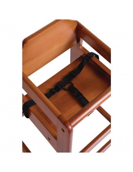Chaise haute en bois Bolero finition bois foncé
