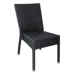Chaises en rotin PE Bolero anthracite (Lot de 4) 2