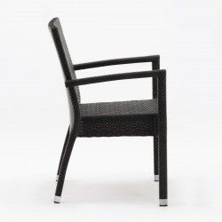 Fauteuils en rotin PE Bolero anthracite (Lot de 4) 2