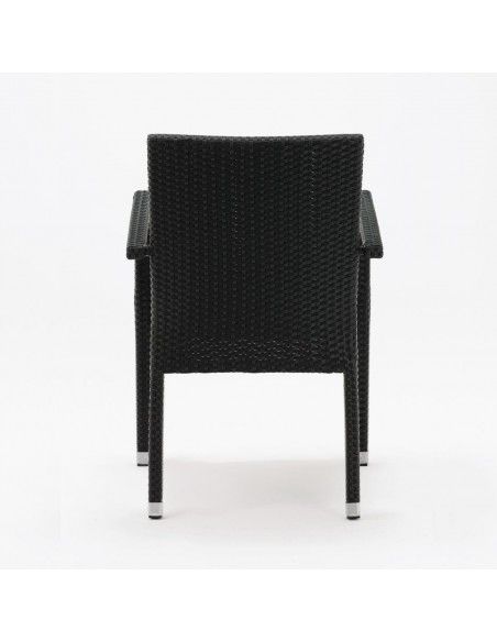 Fauteuils en rotin PE Bolero anthracite (Lot de 4)