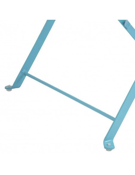 Chaises de terrasse pliantes en acier Bolero bleu turquoise (Lot de 2)