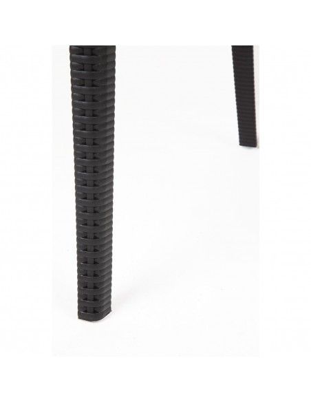 Fauteuils enveloppants en rotin PP Bolero noirs (lot de 4)