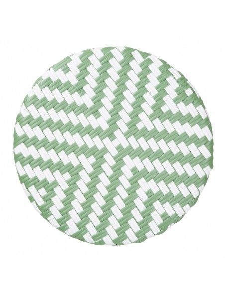 Tabourets de bar en rotin PE style parisien Bolero vert clair (lot de 2)