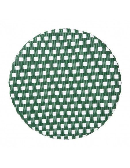 Tabourets de bar Parisian Style PE Rattan Bolero bois foncé verts (Lot de 2)