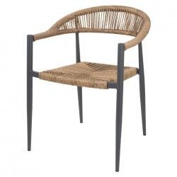 Fauteuils d'extérieur en rotin PE tressé Bolero Eden naturels (lot de 4)