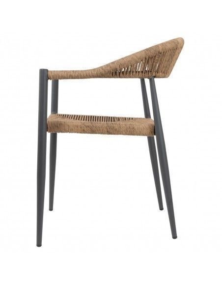 Fauteuils d'extérieur en rotin PE tressé Bolero Eden naturels (lot de 4)