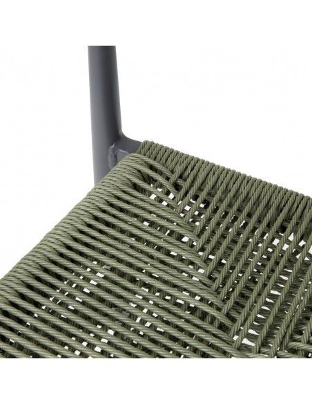 Fauteuils d'extérieur en rotin PE tressé Bolero Eden verts (lot de 4)