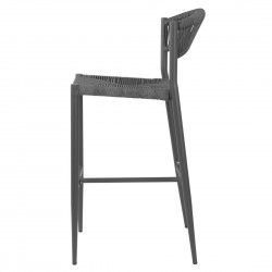 Tabourets de bar d'extérieur en rotin PE tressé Bolero Eden anthracite (lot de 2) 2