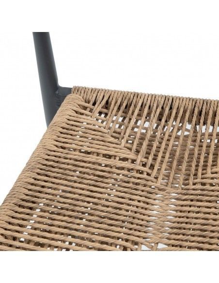 Tabourets de bar d'extérieur en rotin PE tressé Bolero Eden naturels (lot de 2)