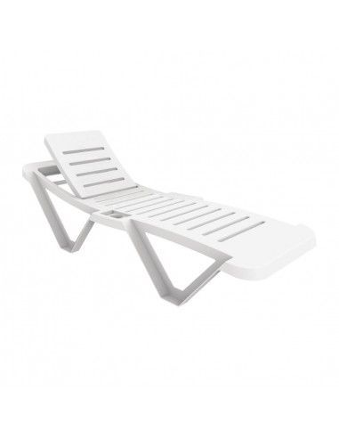 Bains de soleil en polypropylène blancs Resol (lot de 4)