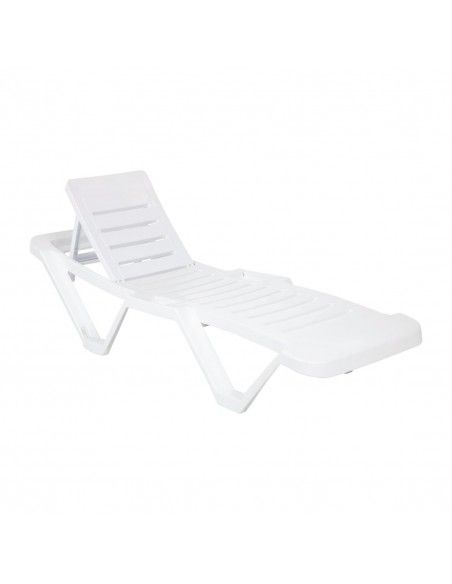Bains de soleil en polypropylène blancs Resol (lot de 4)