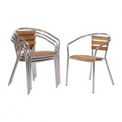 Fauteuils en frêne et aluminium Bolero 730mm (Lot de 4) 2