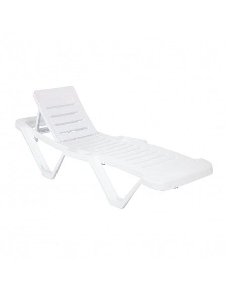 Bains de soleil en polypropylène blancs Resol (lot de 4)