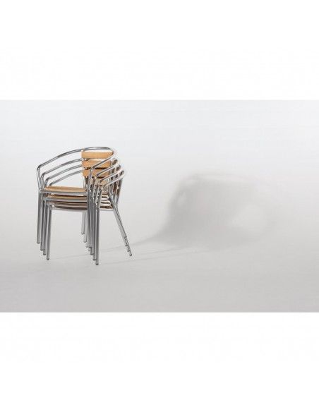Fauteuils en frêne et aluminium Bolero 730mm (Lot de 4)