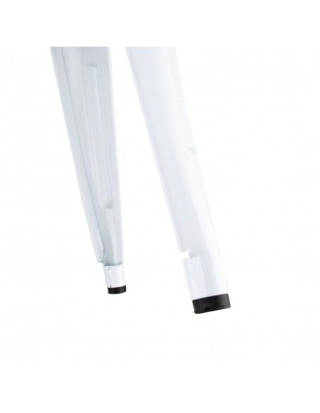 Tabourets bas Bolero Bistro avec coussin d'assise en bois blanc (paquet de 4)