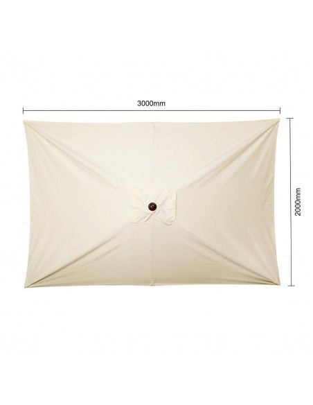 Parasol rectangulaire Bolero Seville 2x3m crème