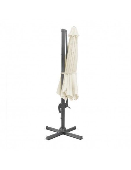 Parasol déporté professionnel Bolero Venice crème 3,5 m