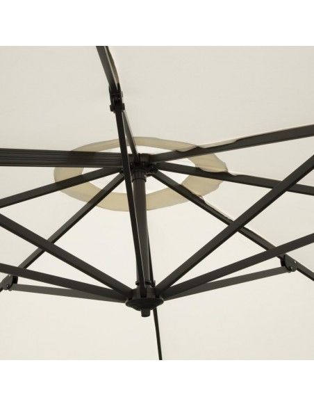 Parasol déporté professionnel Bolero Venice crème 3,5 m