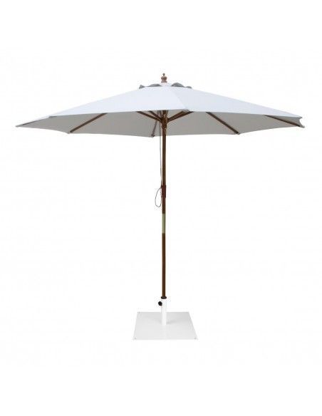 Pied de parasol plat en métal Bolero blanc 18kg