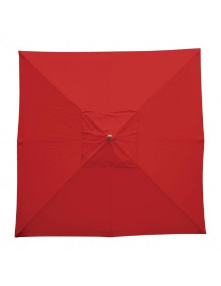 Parasol carré Bolero 2,5m rouge