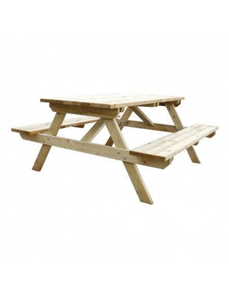 Table pique-nique en bois 1,5m