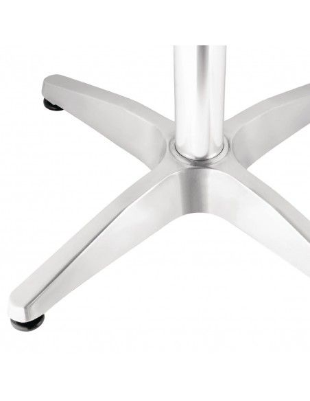 Table bistro carrée Bolero acier inoxydable 700mm
